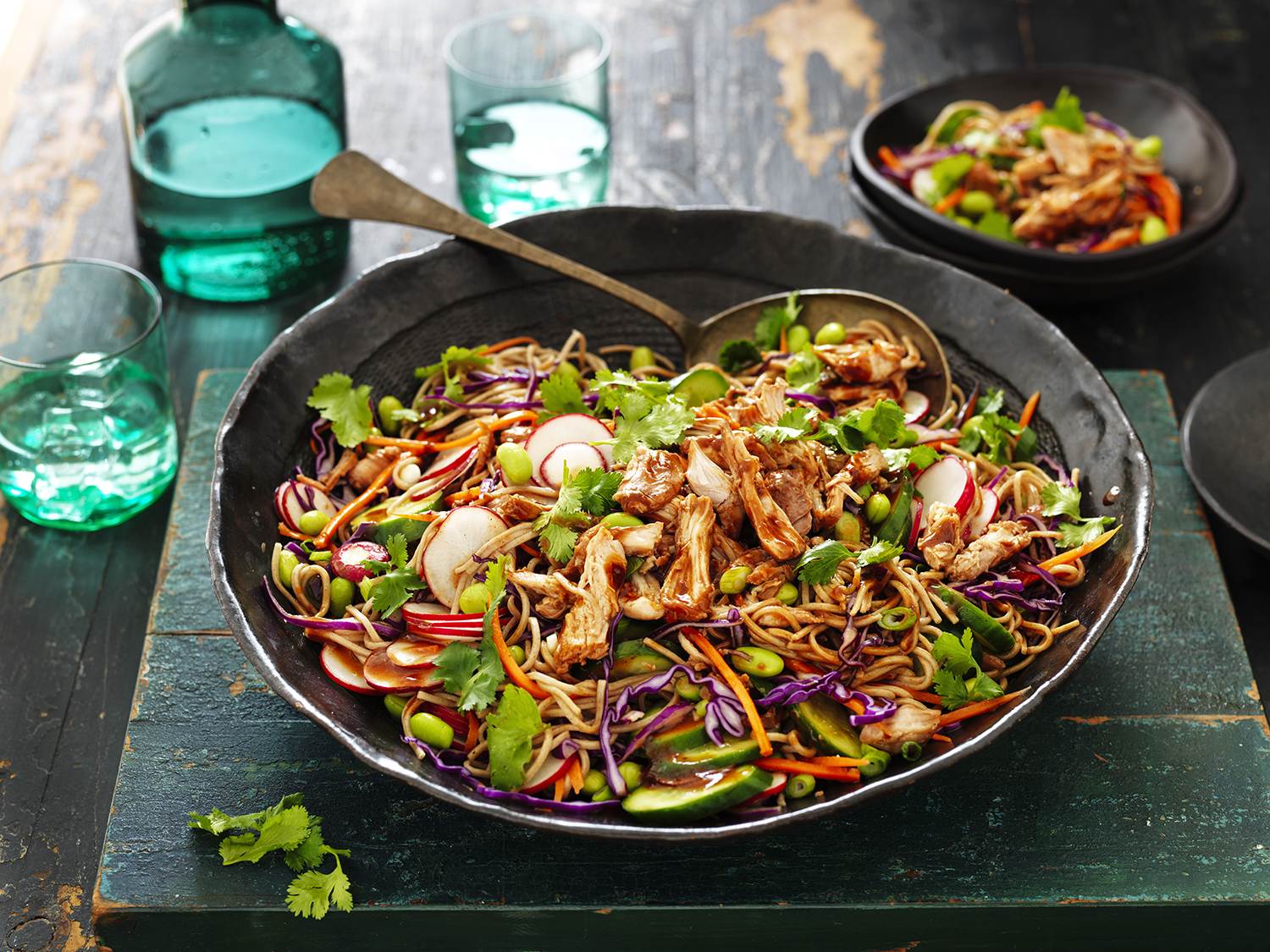 Slow Cooker Hoisin and Garlic Chicken Noodle Salad